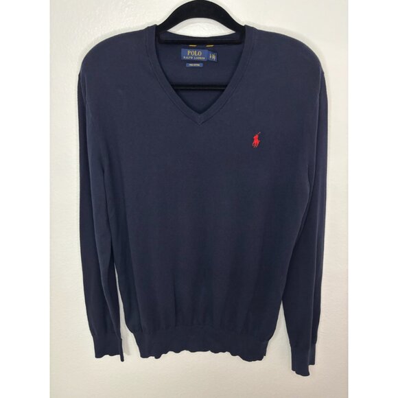 Polo Ralph Lauren Pima Cotten V-Neck Sweater Size - L